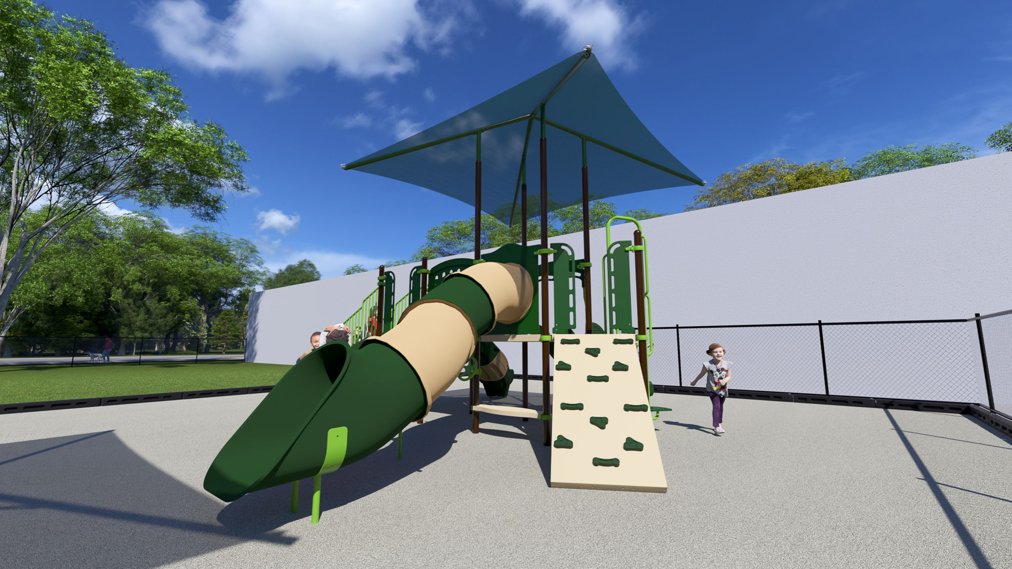Proposed Camp Hill Early Intervention playground rendering