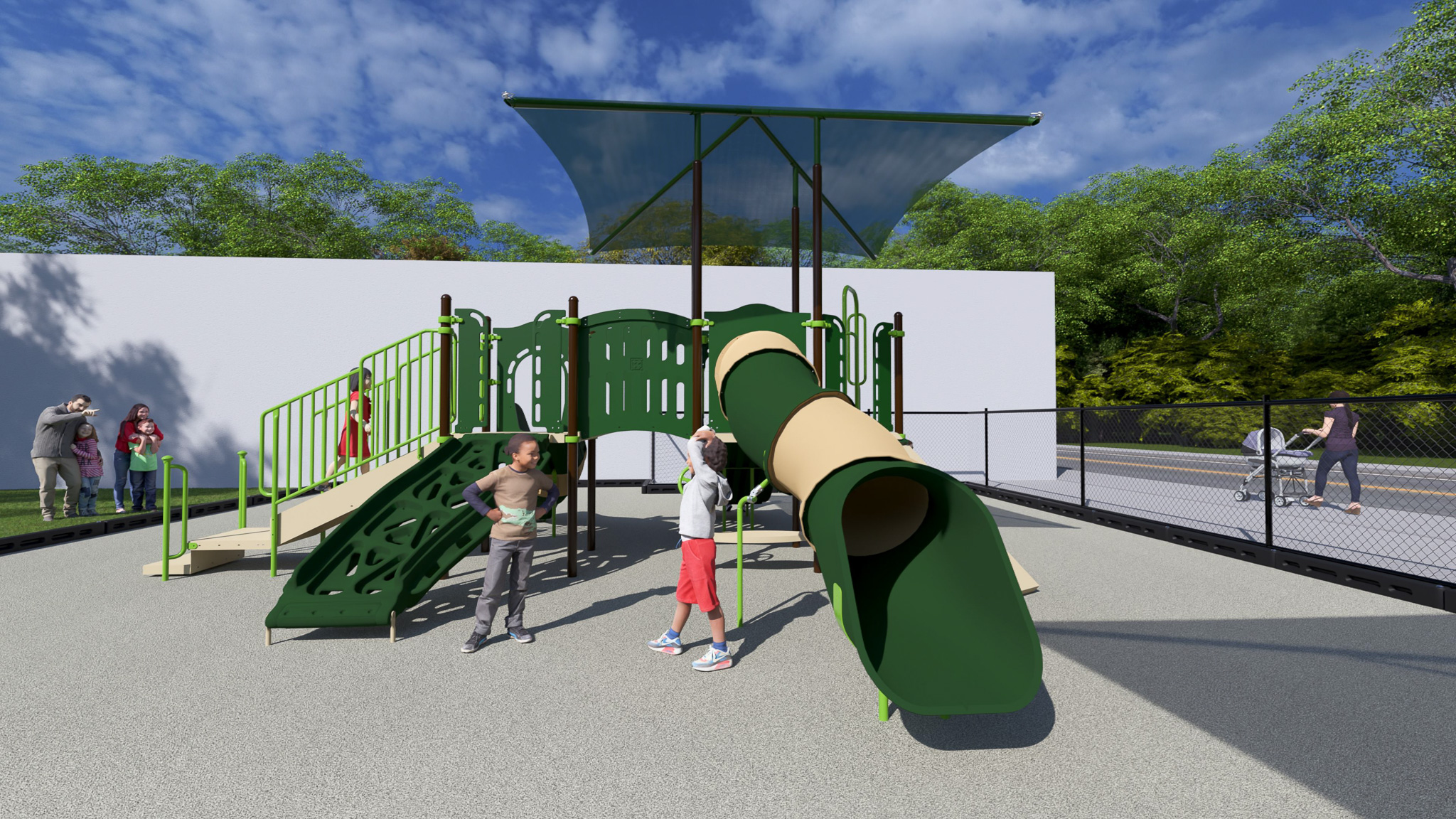 Rendering of the new playground planned for Vista Autism Services' Camp Hill Early Intervention Center
